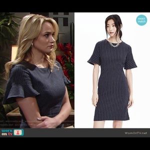 Banana Republic Navy Pinstripe Dress